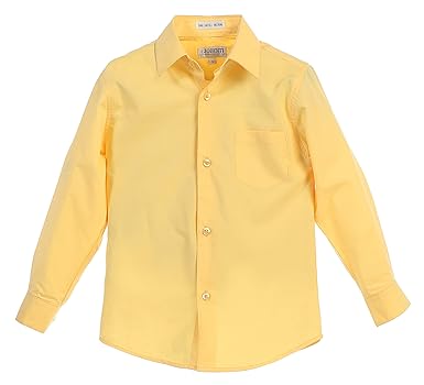 Amazon.com: Gioberti Boys Long Sleeve Solid Dress Shirt